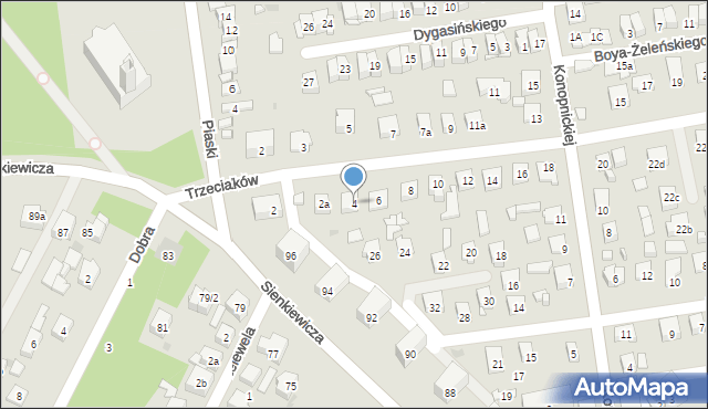 Ostrowiec Świętokrzyski, Trzeciaków, 4, mapa Ostrowiec Świętokrzyski