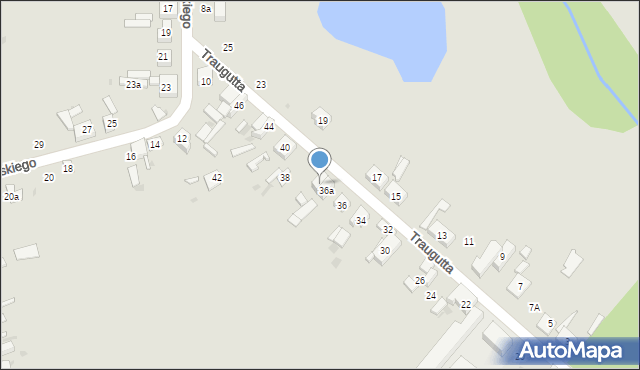 Ozorków, Traugutta Romualda, gen., 36b, mapa Ozorków