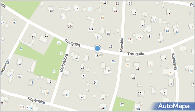 Piaseczno, Traugutta Romualda, gen., 15A, mapa Piaseczno