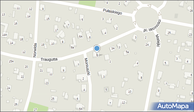 Piaseczno, Traugutta Romualda, gen., 5, mapa Piaseczno