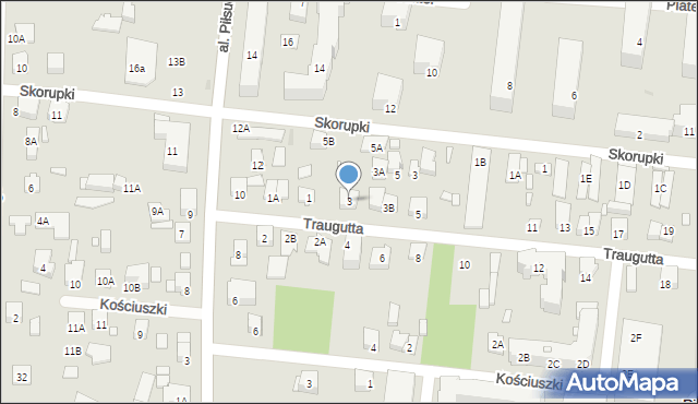 Piastów, Traugutta Romualda, gen., 3, mapa Piastów