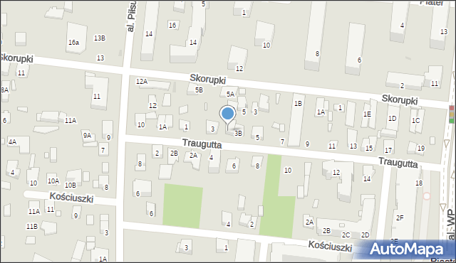 Piastów, Traugutta Romualda, gen., 3C, mapa Piastów