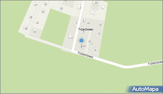 Piece, Trzechowo, 8, mapa Piece