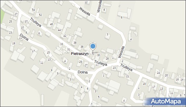 Pietraszyn, Trulleya, 32, mapa Pietraszyn