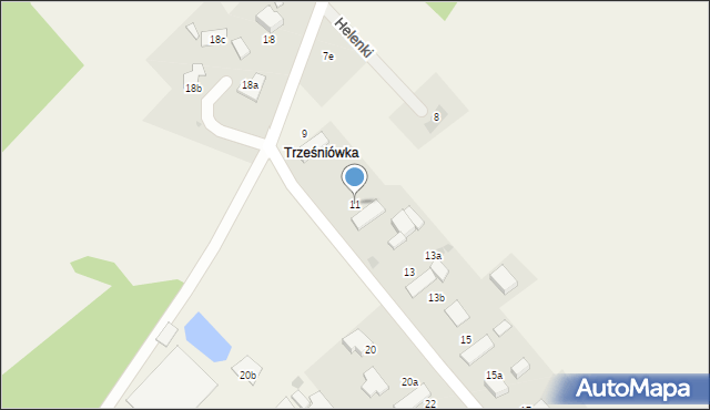 Pilchowice, Trześniówka, 11, mapa Pilchowice