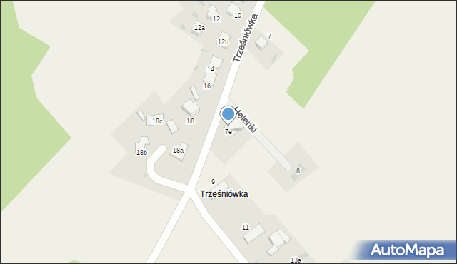 Pilchowice, Trześniówka, 7e, mapa Pilchowice