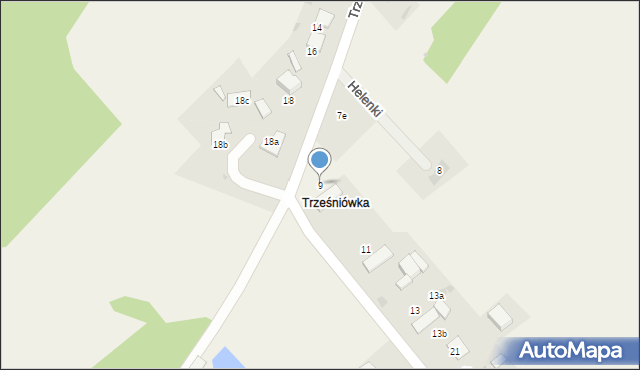 Pilchowice, Trześniówka, 9, mapa Pilchowice