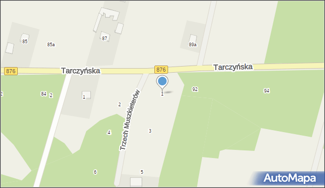 Piotrkowice, Trzech Muszkieterów, 1, mapa Piotrkowice