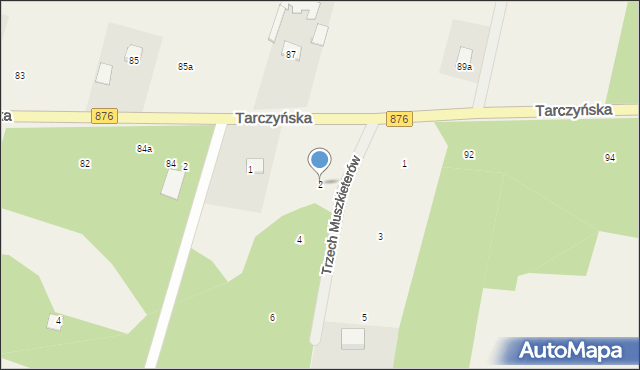Piotrkowice, Trzech Muszkieterów, 2, mapa Piotrkowice