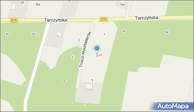 Piotrkowice, Trzech Muszkieterów, 3, mapa Piotrkowice