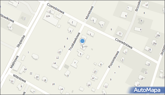 Piotrowice, Truskawkowa, 3, mapa Piotrowice