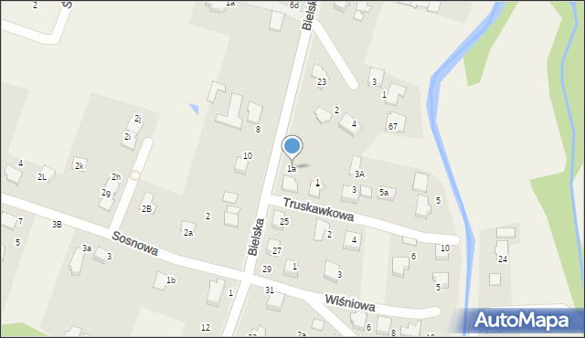 Pisarzowice, Truskawkowa, 1a, mapa Pisarzowice