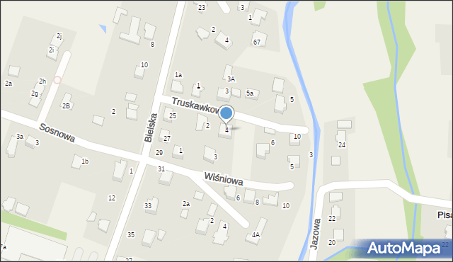 Pisarzowice, Truskawkowa, 4, mapa Pisarzowice