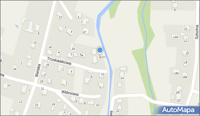 Pisarzowice, Truskawkowa, 5, mapa Pisarzowice