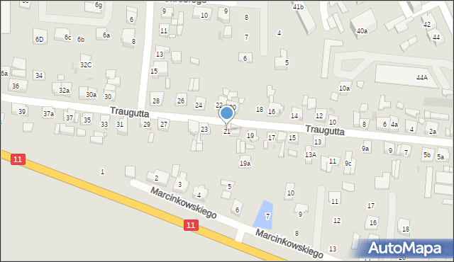 Pleszew, Traugutta Romualda, gen., 21, mapa Pleszew