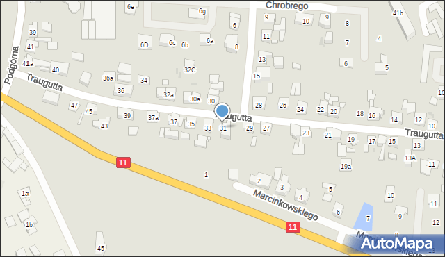 Pleszew, Traugutta Romualda, gen., 31, mapa Pleszew