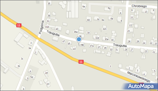 Pleszew, Traugutta Romualda, gen., 41, mapa Pleszew