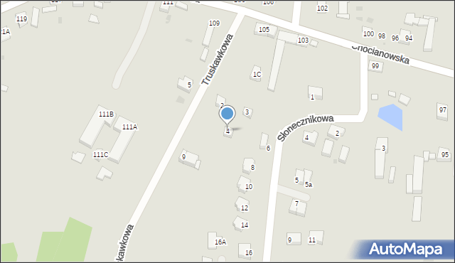 Polkowice, Truskawkowa, 4, mapa Polkowice