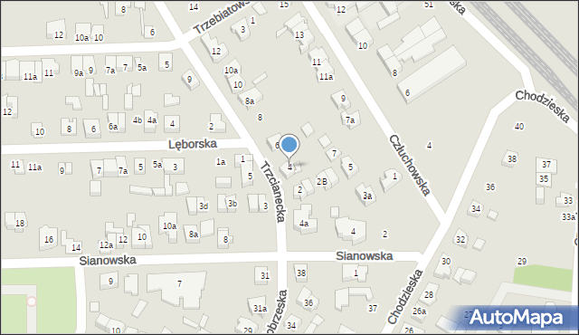 Poznań, Trzcianecka, 4, mapa Poznania