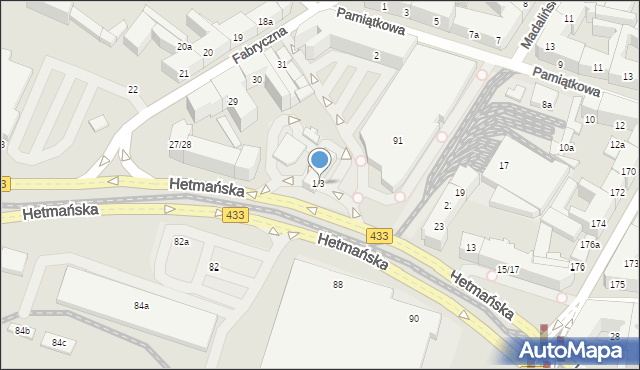 Poznań, Traugutta Romualda, gen., 1/3, mapa Poznania