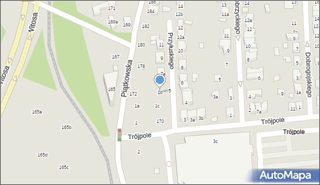 Poznań, Trójpole, 1d, mapa Poznania