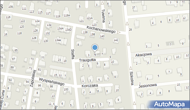 Pruszcz Gdański, Traugutta Romualda, gen., 5, mapa Pruszcz Gdański