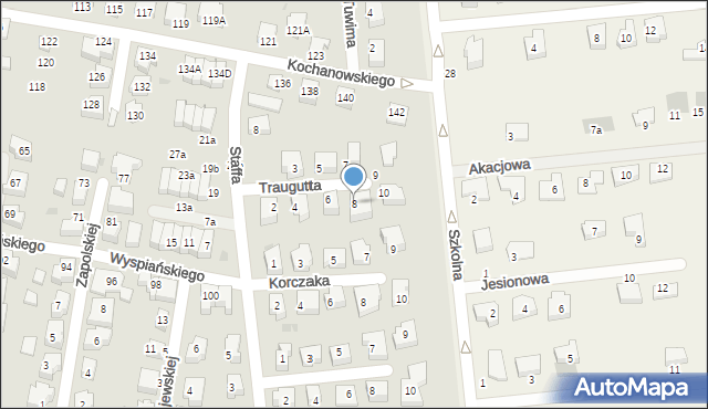 Pruszcz Gdański, Traugutta Romualda, gen., 8, mapa Pruszcz Gdański