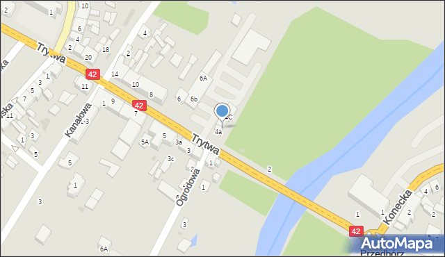 Przedbórz, Trytwa, 4b, mapa Przedbórz