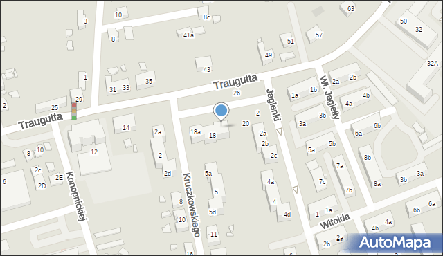 Pszów, Traugutta Romualda, gen., 18c, mapa Pszów