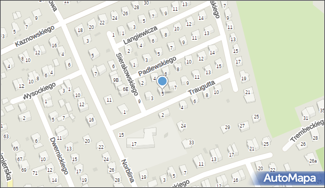 Puławy, Traugutta Romualda, gen., 5, mapa Puław