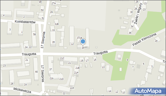 Pułtusk, Traugutta Romualda, gen., 10, mapa Pułtusk