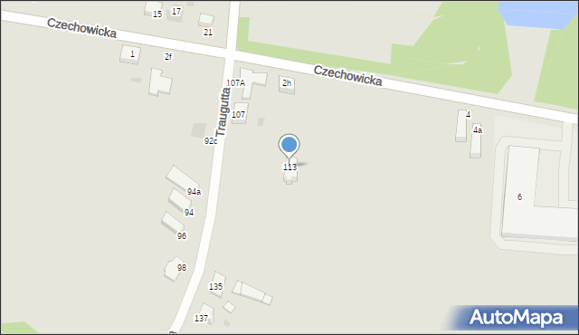 Pyskowice, Traugutta Romualda, gen., 113, mapa Pyskowice