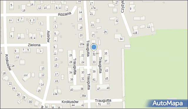 Pyskowice, Traugutta Romualda, gen., 31, mapa Pyskowice