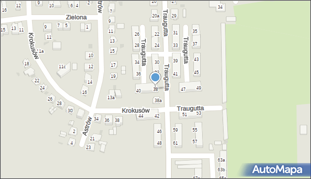 Pyskowice, Traugutta Romualda, gen., 38, mapa Pyskowice