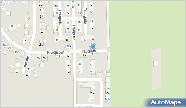 Pyskowice, Traugutta Romualda, gen., 53, mapa Pyskowice