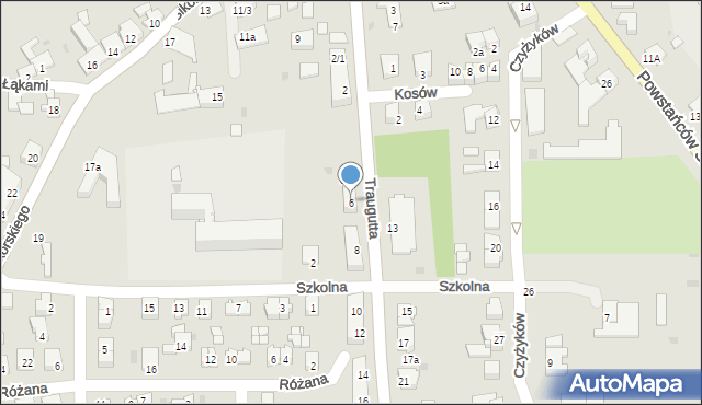 Pyskowice, Traugutta Romualda, gen., 6/1, mapa Pyskowice