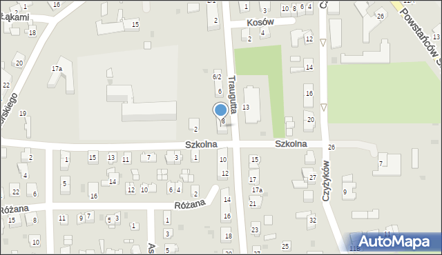Pyskowice, Traugutta Romualda, gen., 8/1, mapa Pyskowice