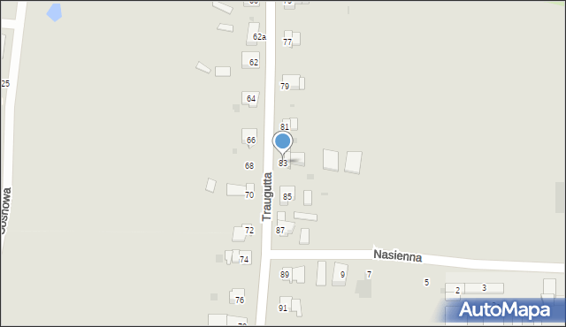 Pyskowice, Traugutta Romualda, gen., 83, mapa Pyskowice