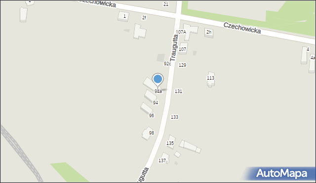 Pyskowice, Traugutta Romualda, gen., 94a, mapa Pyskowice