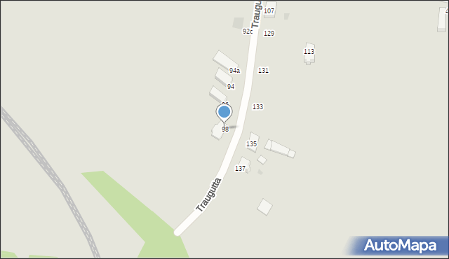 Pyskowice, Traugutta Romualda, gen., 98, mapa Pyskowice