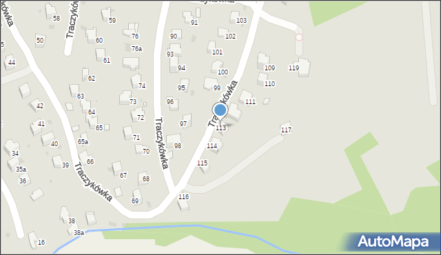 Rabka-Zdrój, Traczykówka, 113, mapa Rabka-Zdrój