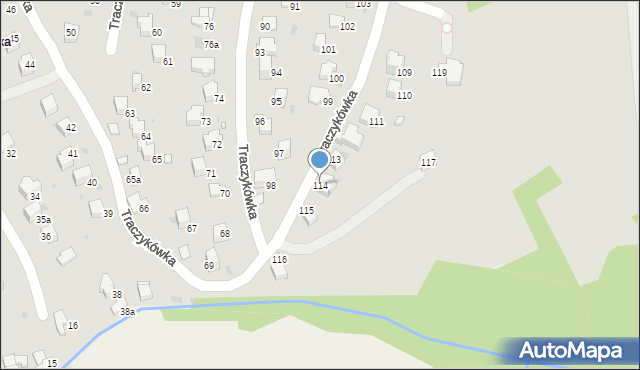 Rabka-Zdrój, Traczykówka, 114, mapa Rabka-Zdrój