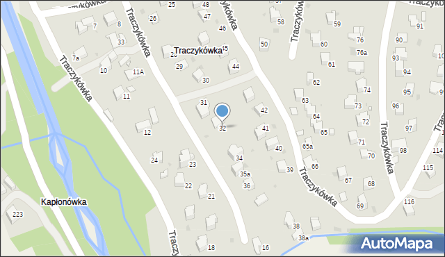 Rabka-Zdrój, Traczykówka, 32, mapa Rabka-Zdrój