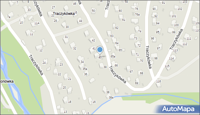 Rabka-Zdrój, Traczykówka, 40, mapa Rabka-Zdrój