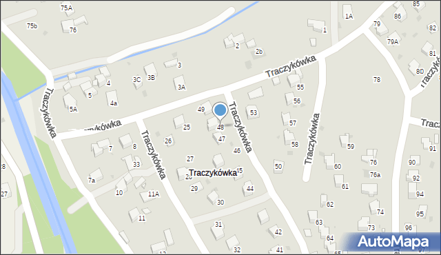 Rabka-Zdrój, Traczykówka, 48, mapa Rabka-Zdrój