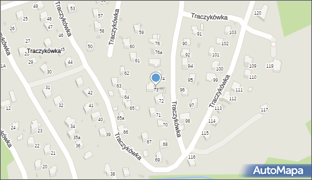 Rabka-Zdrój, Traczykówka, 73, mapa Rabka-Zdrój