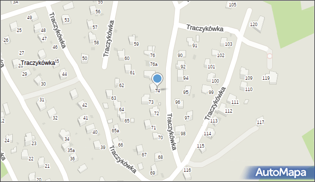 Rabka-Zdrój, Traczykówka, 74, mapa Rabka-Zdrój