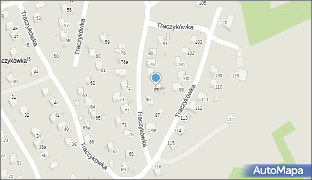Rabka-Zdrój, Traczykówka, 95, mapa Rabka-Zdrój