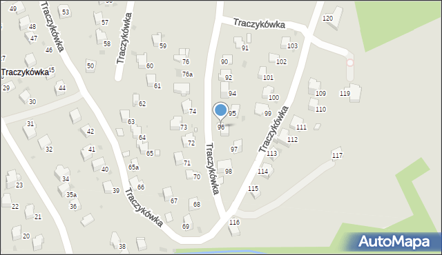 Rabka-Zdrój, Traczykówka, 96, mapa Rabka-Zdrój