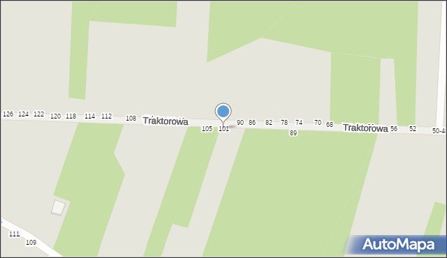 Radomsko, Traktorowa, 101, mapa Radomsko